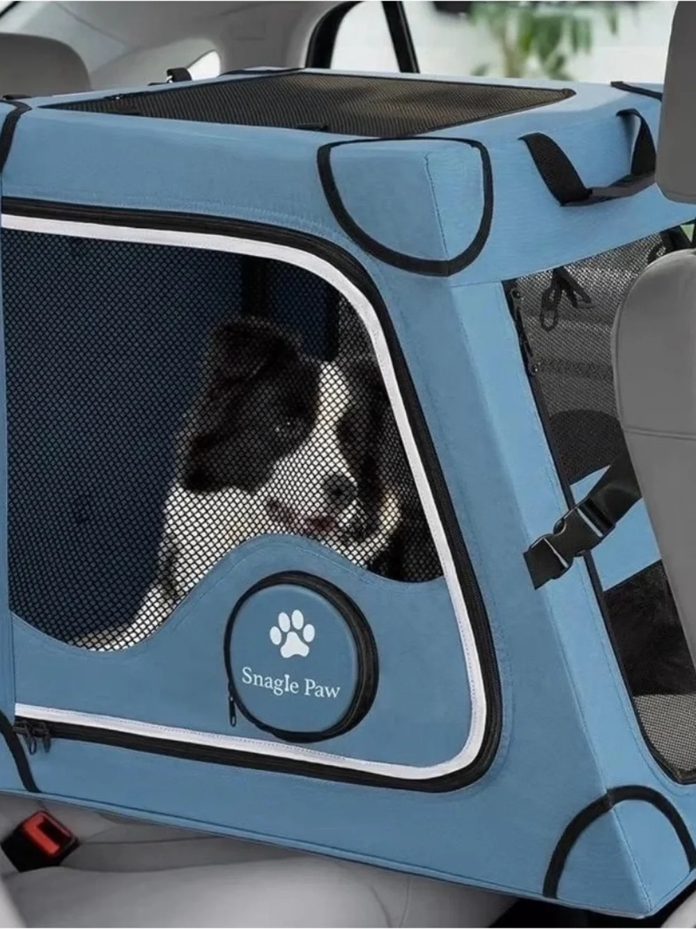 Blue Dog Car Travel Crate - Portable Pet Carrier